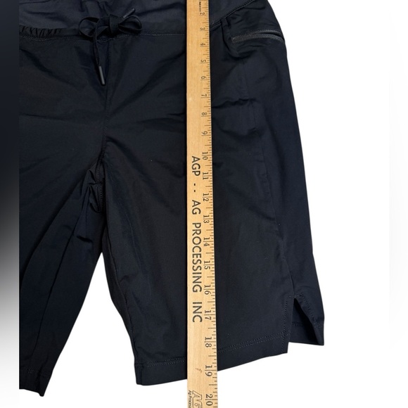 Baleaf Black Bermuda Athletic Shorts | Stretch Nylon Spandex Drawstring M K2 - Picture 4 of 8